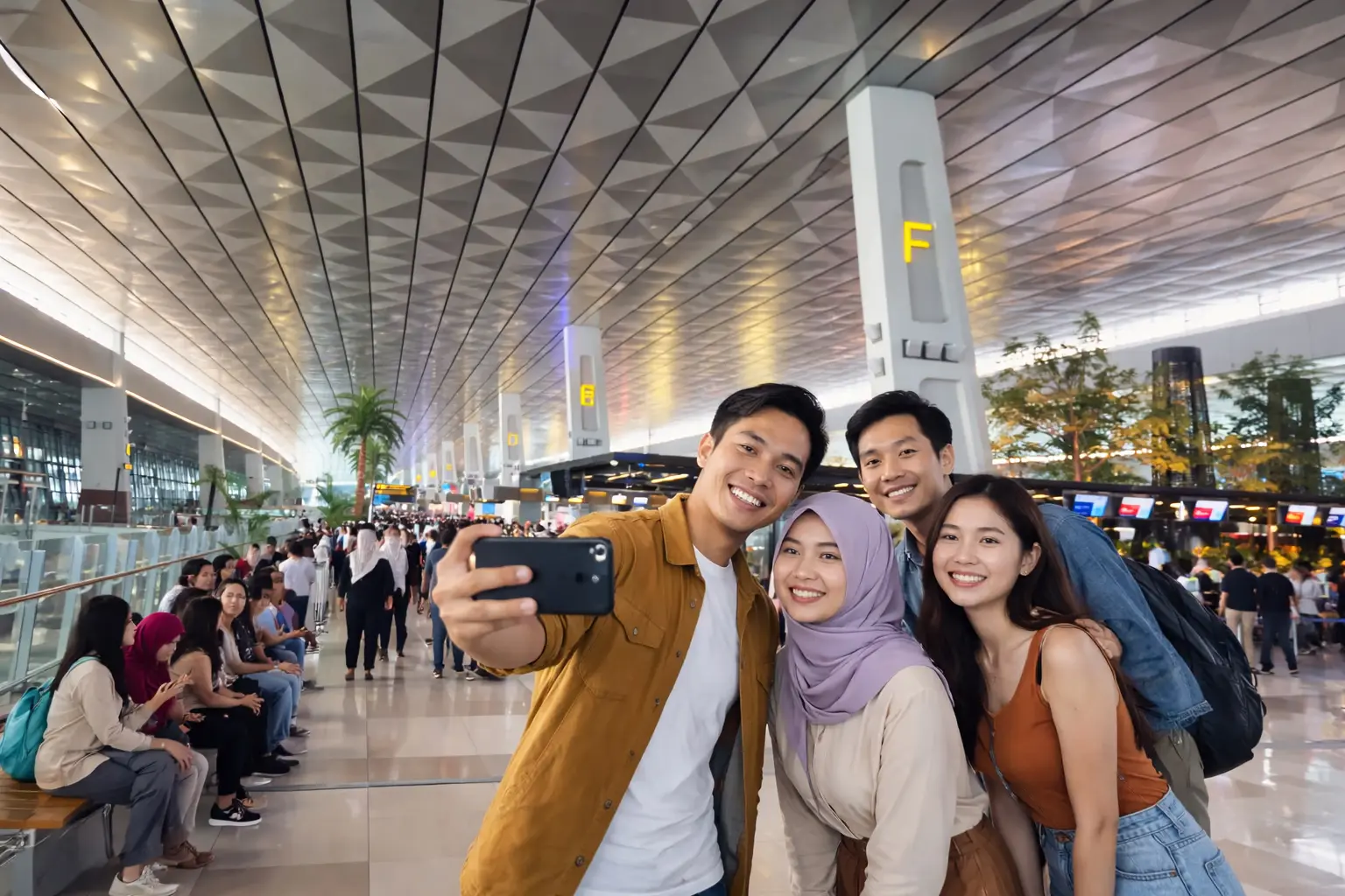 Ilustrasi penjemputan bandara dengan mobil rental dan jadwal perjalanan