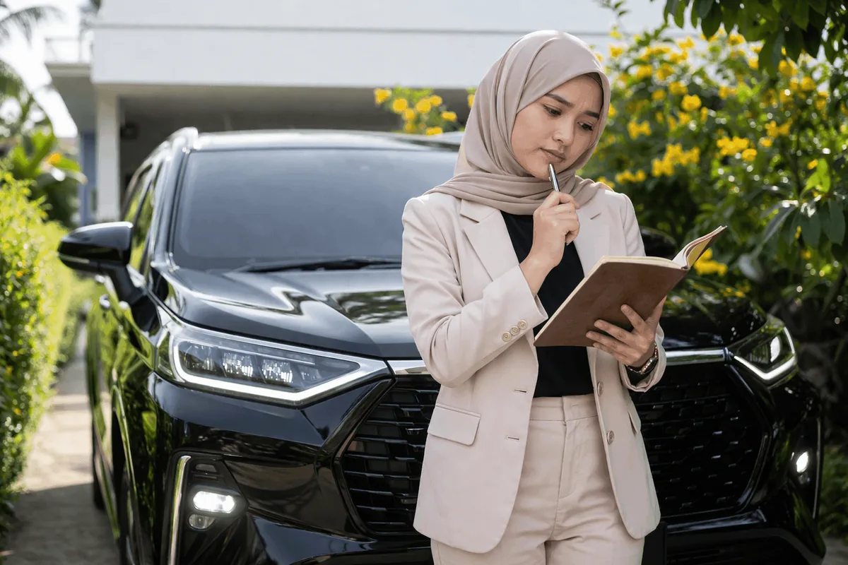 Ilustrasi perbandingan durasi sewa mobil untuk agenda keluarga