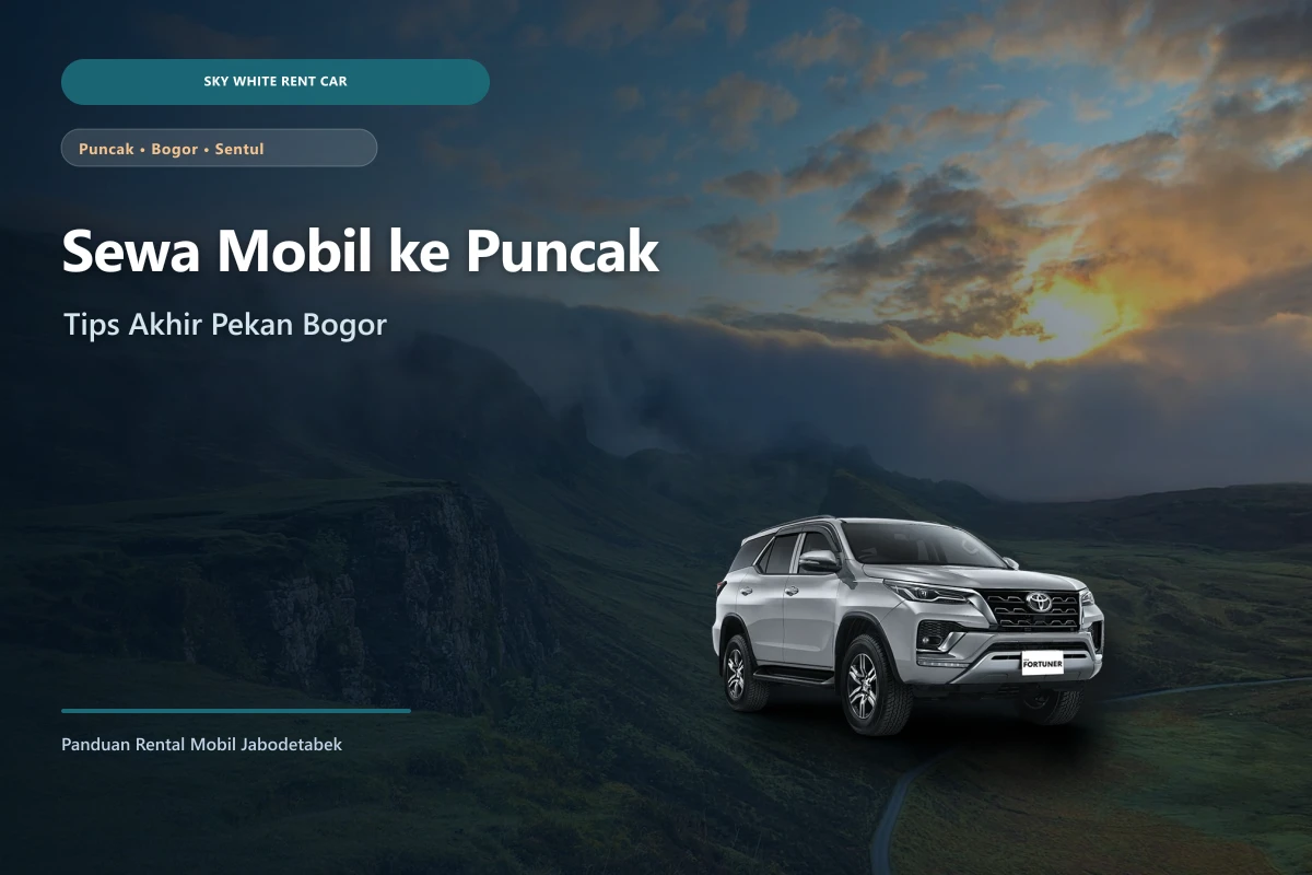 Mobil rental MPV di koridor menuju Puncak Bogor saat akhir pekan